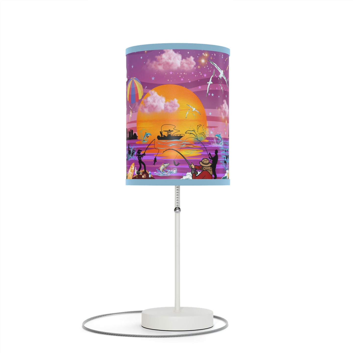 Fishing At Sunset Lamp on a Stand, US|CA plug