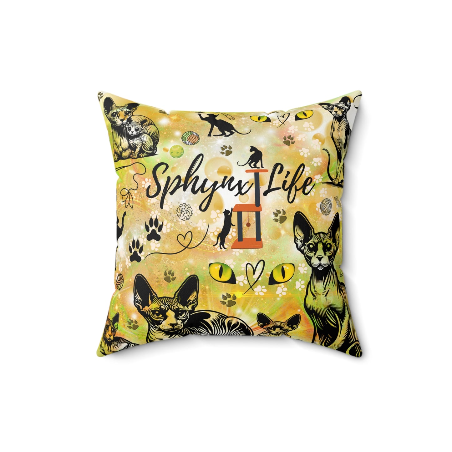 Sphynx Spun Polyester Square Pillow