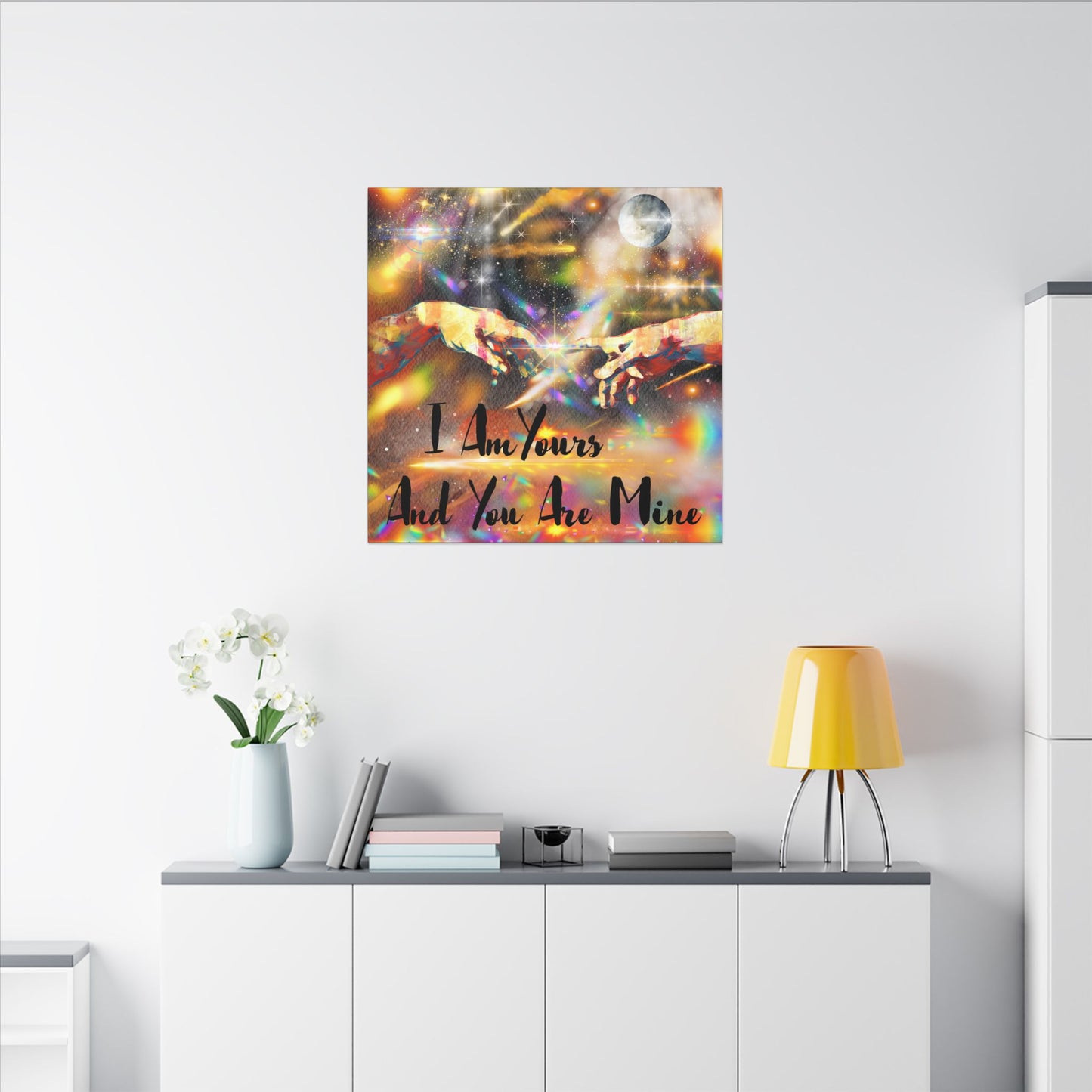 I Am Yours - Romantic Wall Art, Canvas Print, Inspirational Home Decor, Perfect Gift for Couples, Love Art, Anniversary Decoration