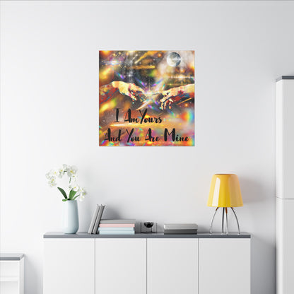 I Am Yours - Romantic Wall Art, Canvas Print, Inspirational Home Decor, Perfect Gift for Couples, Love Art, Anniversary Decoration
