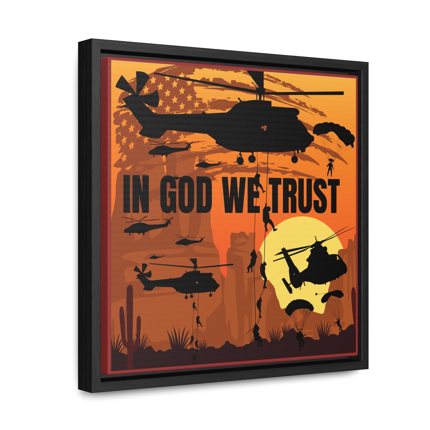 In God We Trust Gallery Canvas Wraps, Square Frame