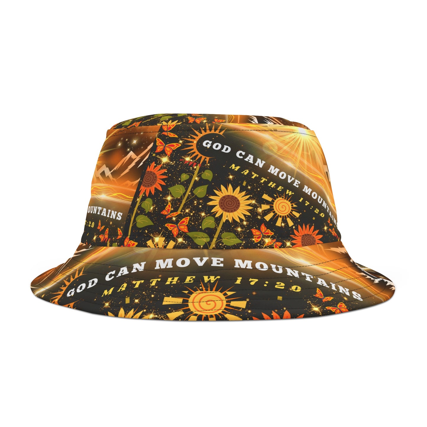 God Can Move Mountains Bucket Hat (AOP)