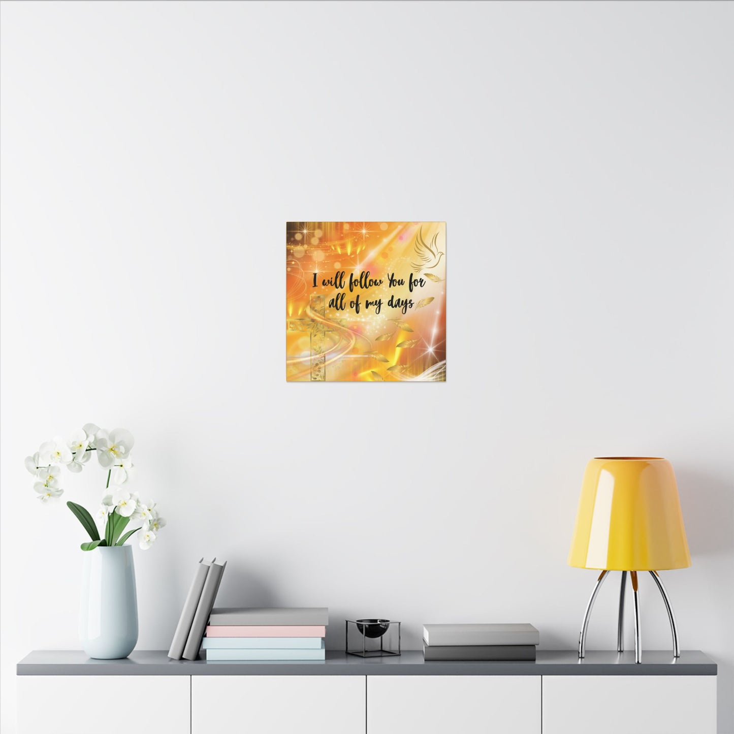 I Will Follow - Inspirational Canvas Wall Art, Faith Decor, Spiritual Gift, Christian Home Decoration, Uplifting Scripture Wall Art