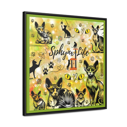 Sphynx Life Gallery Canvas Wraps, Square Frame