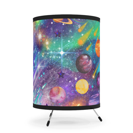 Beyond The Galaxy Tripod Lamp with High-Res Printed Shade, US\CA plug