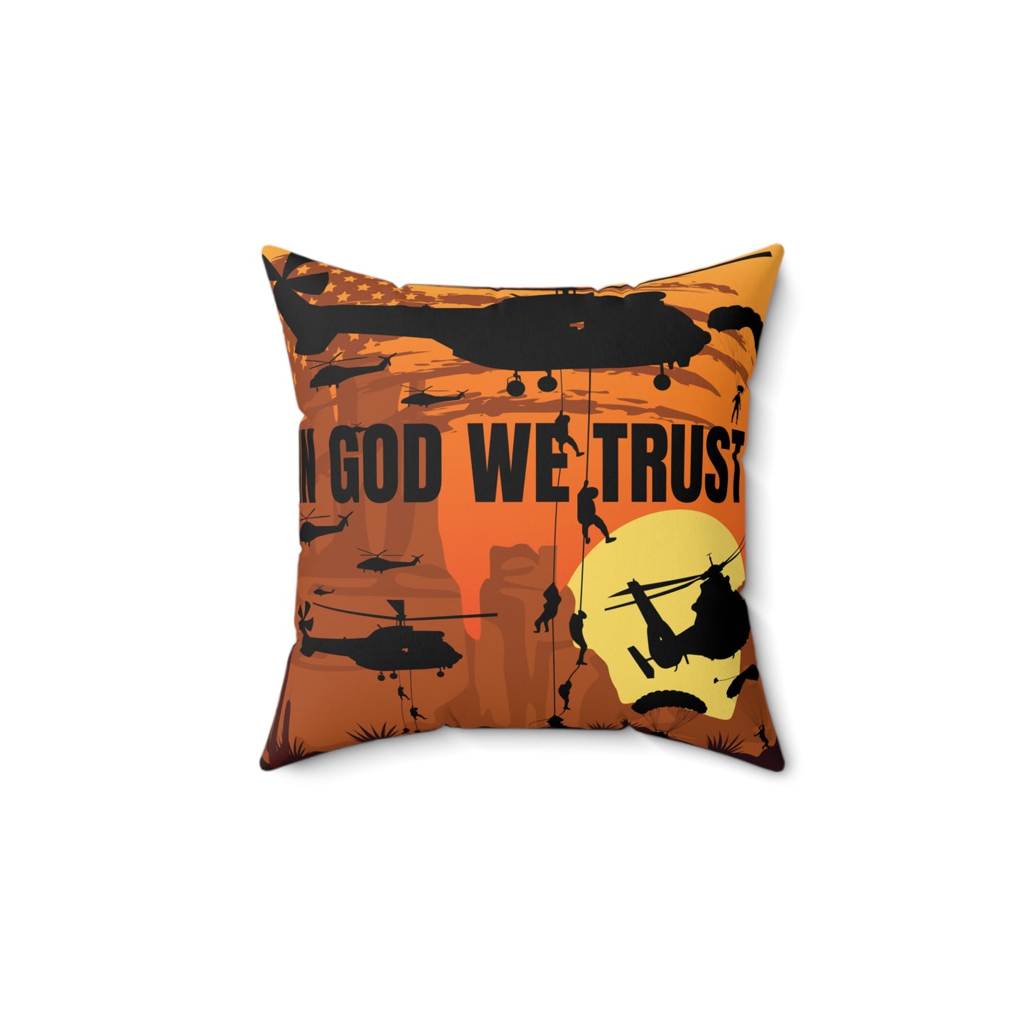 In God We Trust Spun Polyester Square Pillow