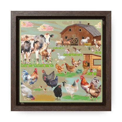 Springtime At The Barnyard Gallery Canvas Wraps, Square Frame