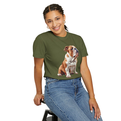 Bulldog Mom Unisex Garment-Dyed T-shirt