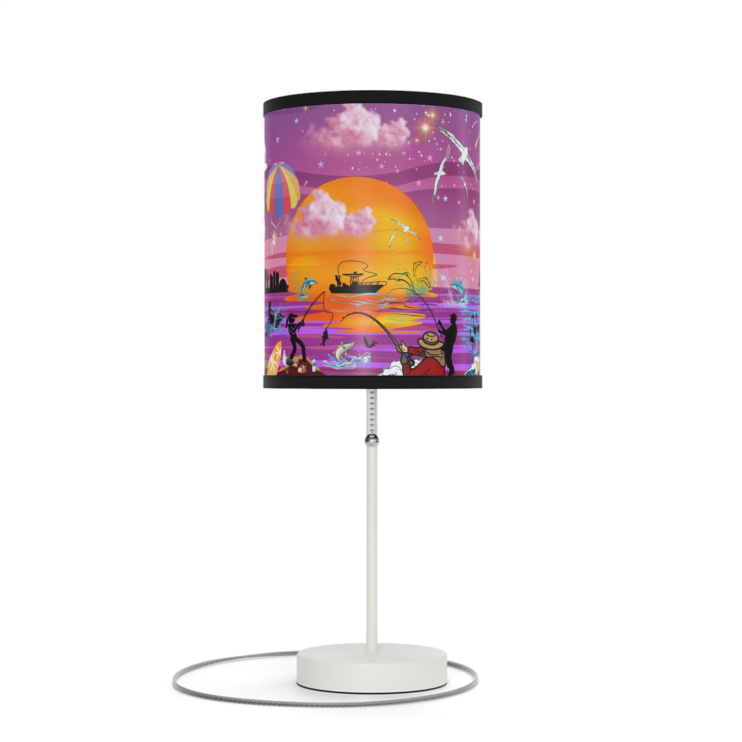 Fishing At Sunset Lamp on a Stand, US|CA plug