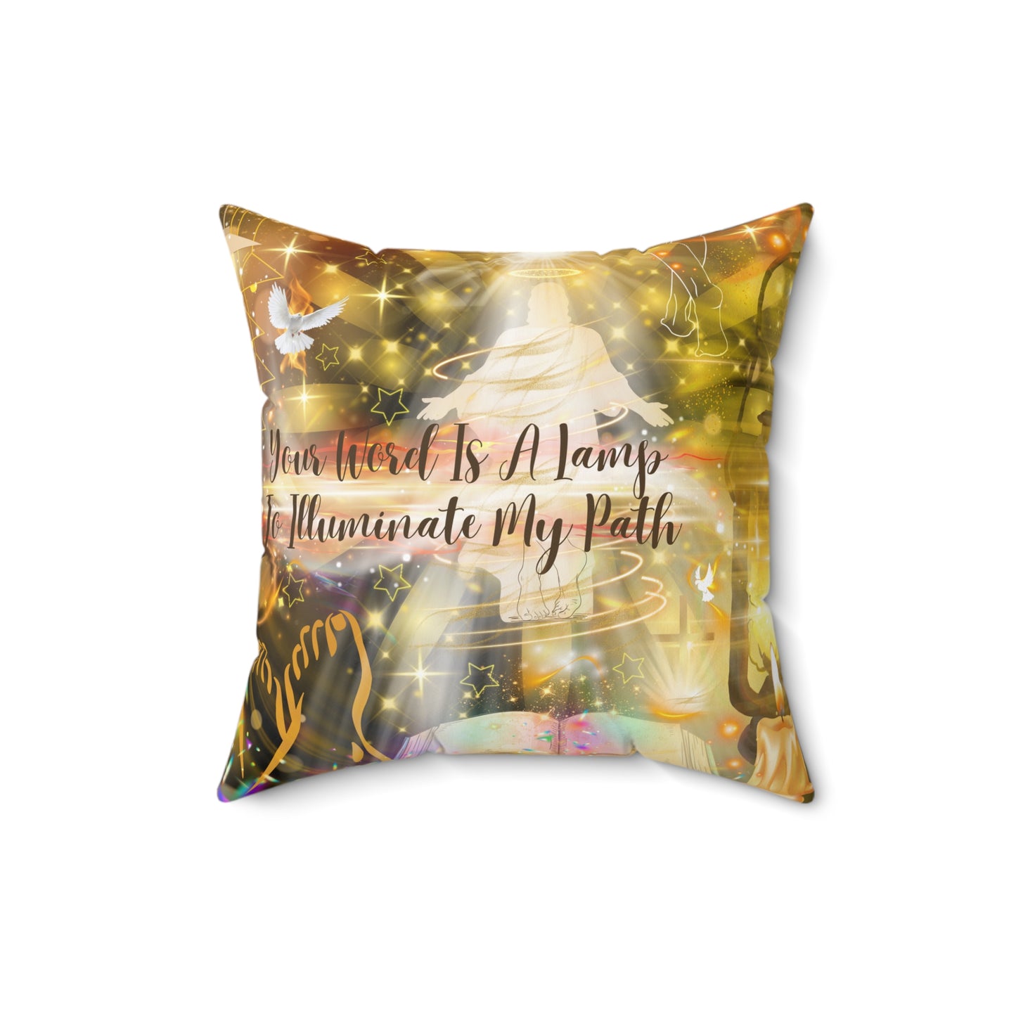 Your Word - Inspirational Quote Pillow, Cozy Home Decor, Spiritual Gift, Motivational Cushion, Living Room Accent, Unique Inspiration Throw Pillow