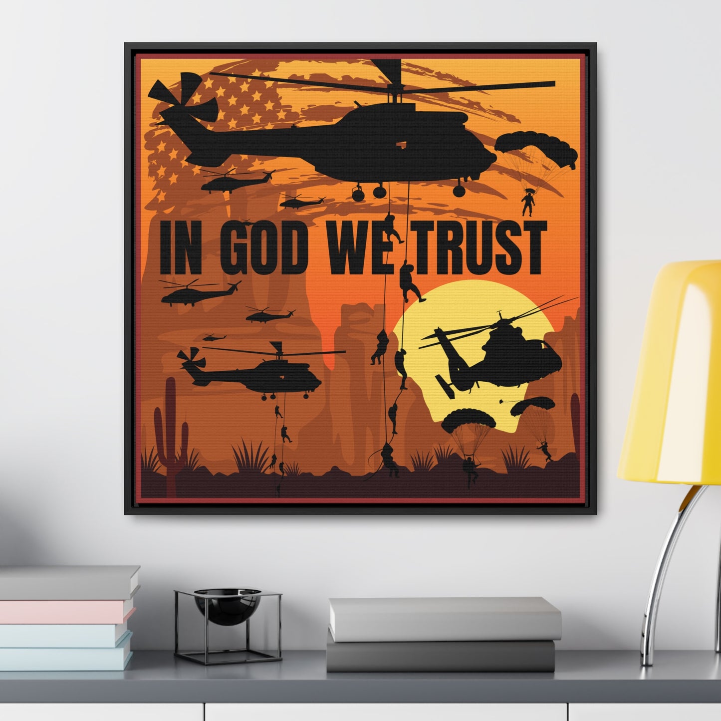 In God We Trust Gallery Canvas Wraps, Square Frame