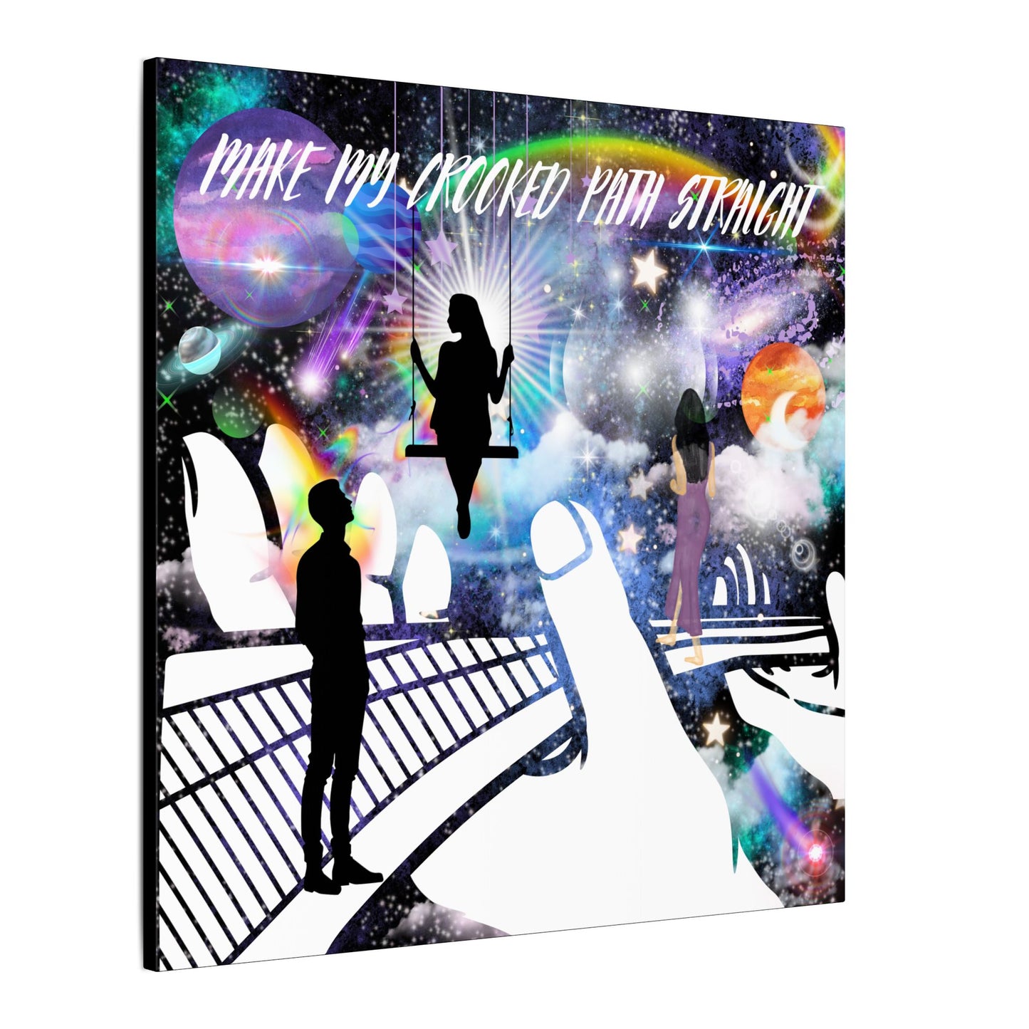 In His Hands - Cosmic Wall Art Canvas Print, Home Decor, Inspirational Decor, Galaxy Artwork, Unique Gift for Space Lovers, Abstract Art