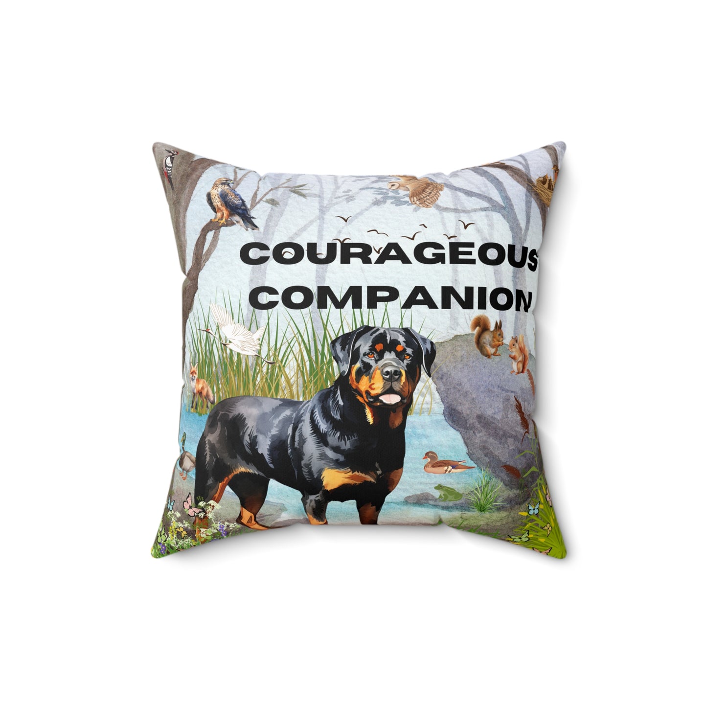 Courageous Companion Spun Polyester Square Pillow