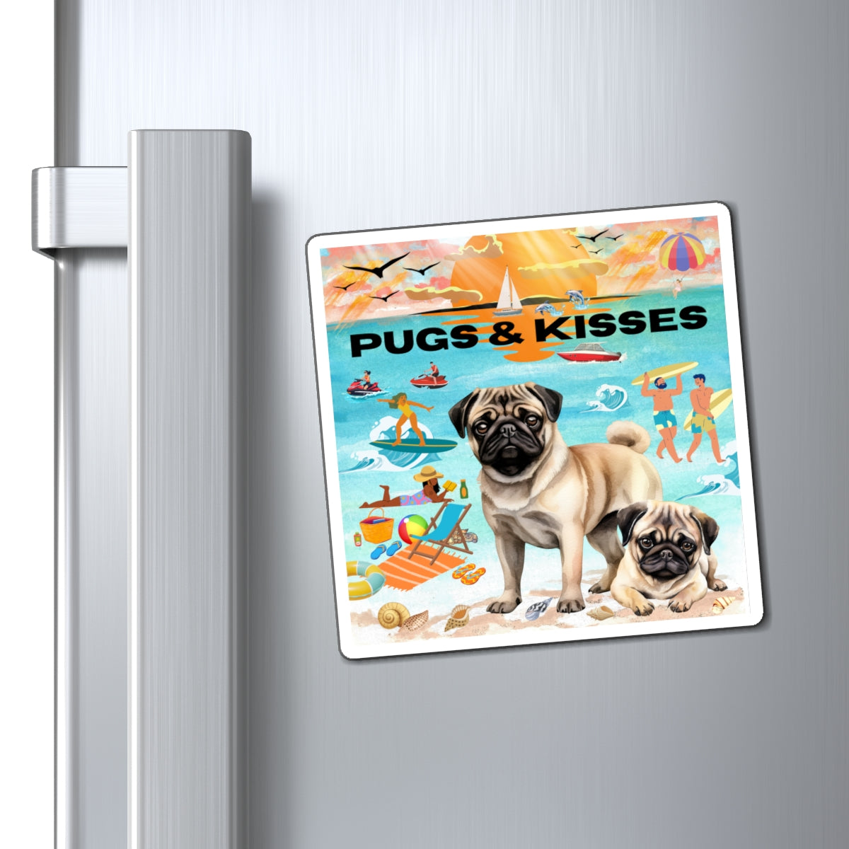Magnets Pug & Kisses
