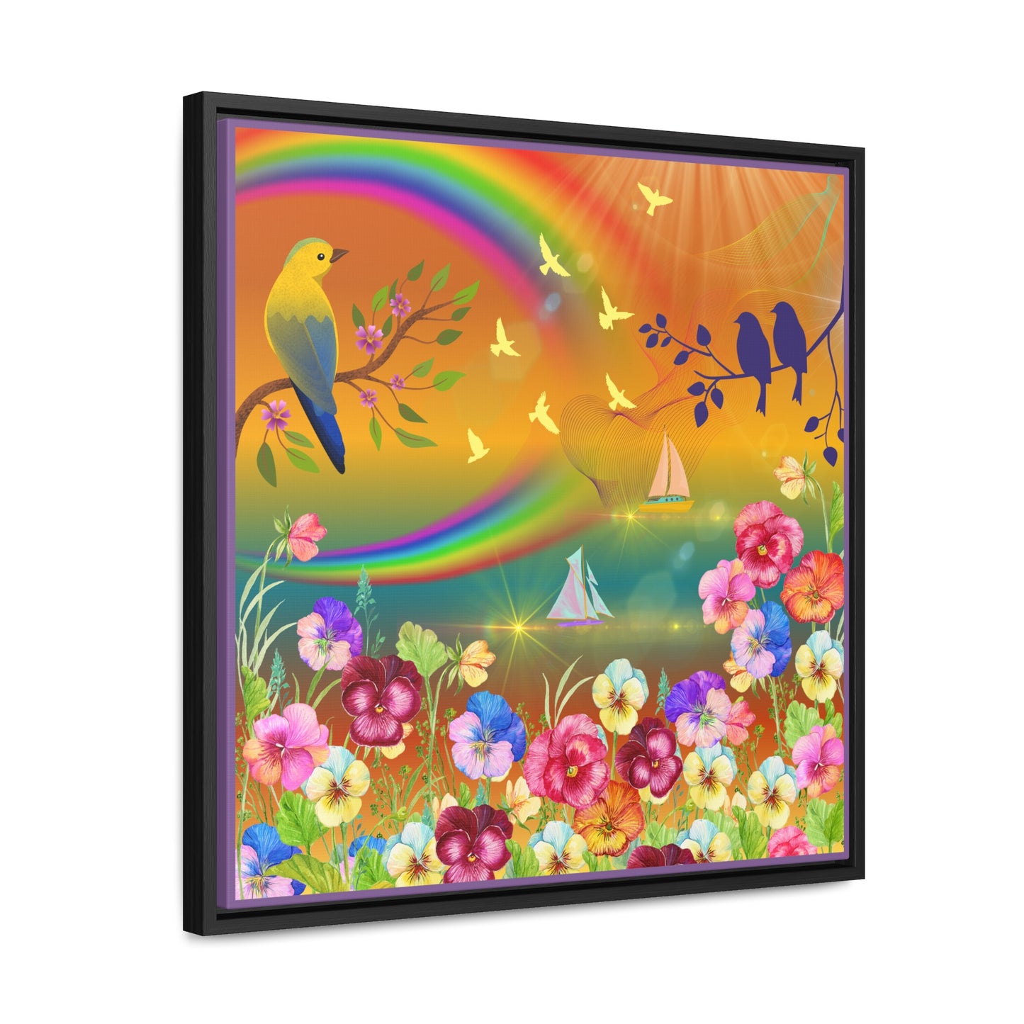 A New Day Gallery Canvas Wraps, Square Frame