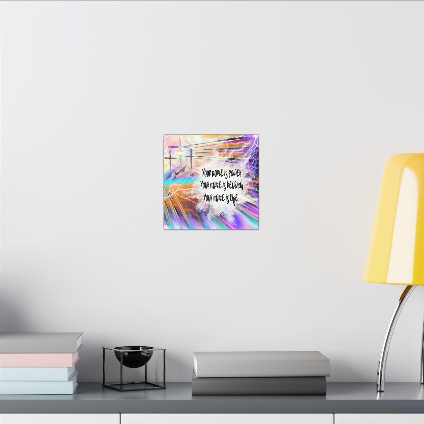 Your Name - Inspirational Wall Art Canvas, Motivational Home Decor, Faith-Based Gift, Religious Art for Home, Modern Canvas Print, Uplifting Artwork