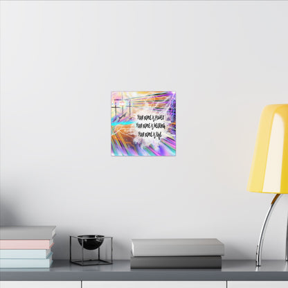 Your Name - Inspirational Wall Art Canvas, Motivational Home Decor, Faith-Based Gift, Religious Art for Home, Modern Canvas Print, Uplifting Artwork