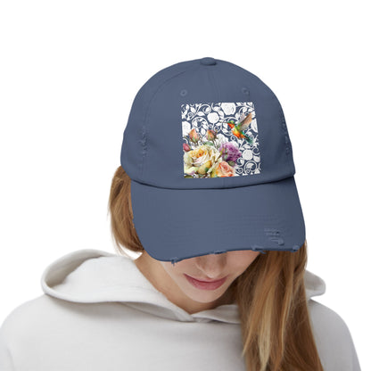 Hummingbird 2 Unisex Distressed Cap