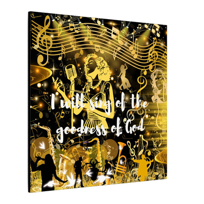 I Will Sing - Inspirational Canvas Wall Art, Music Decor, Home Office Inspiration, Gift for Musicians, Religious Gift, Wall Decoration