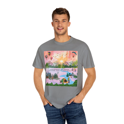 Somewhere Between Lessons And Blessings Unisex Garment-Dyed T-shirt