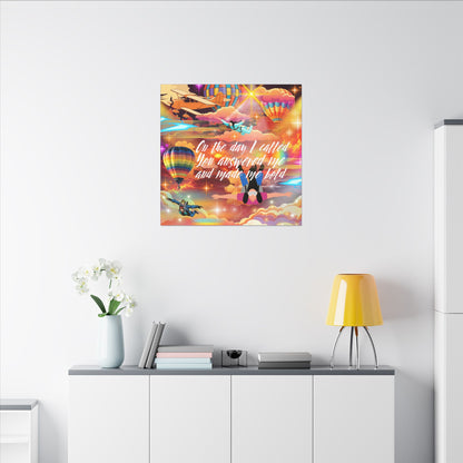 You Answered Me - Inspirational Canvas Wall Art