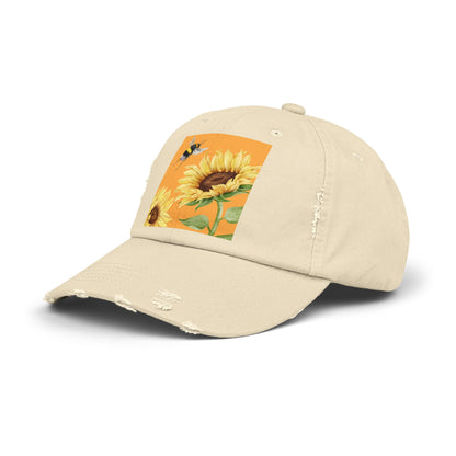 Bee Unisex Distressed Cap