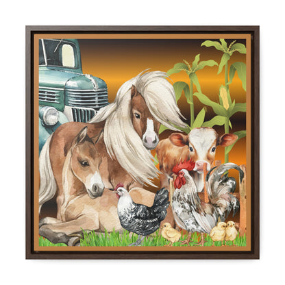 The Farm Gallery Canvas Wraps, Square Frame