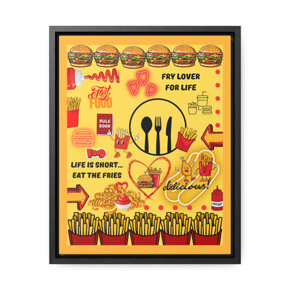 Eat The Fries Canvas Wall Art