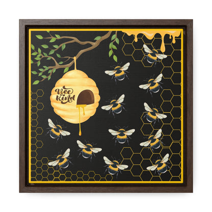 Bee Kind Gallery Canvas Wraps, Square Frame