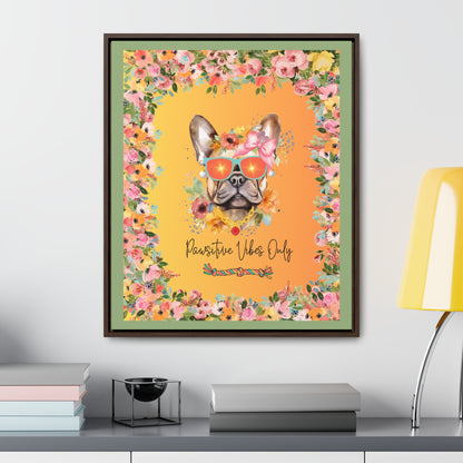 Pawsitive Vibes Only Canvas Wall Art