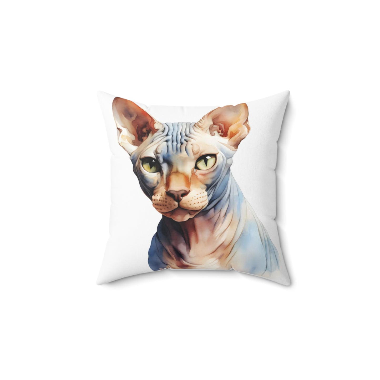 Spun Polyester Square Pillow Sphynx