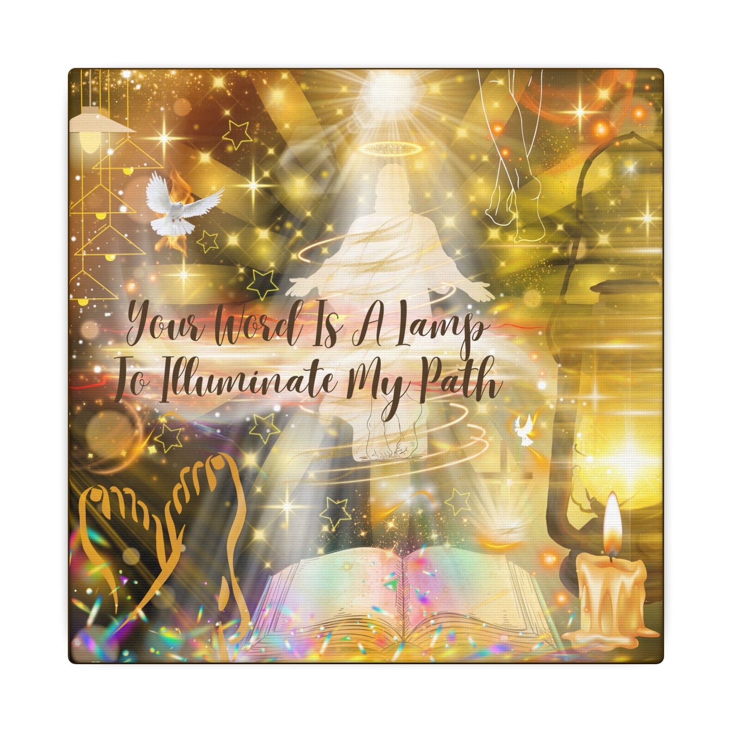 Your Word - Inspirational Wall Art, Custom Canvas Print, Home Decor, Motivational Quote, Spiritual Artwork, Wall Decor Gift