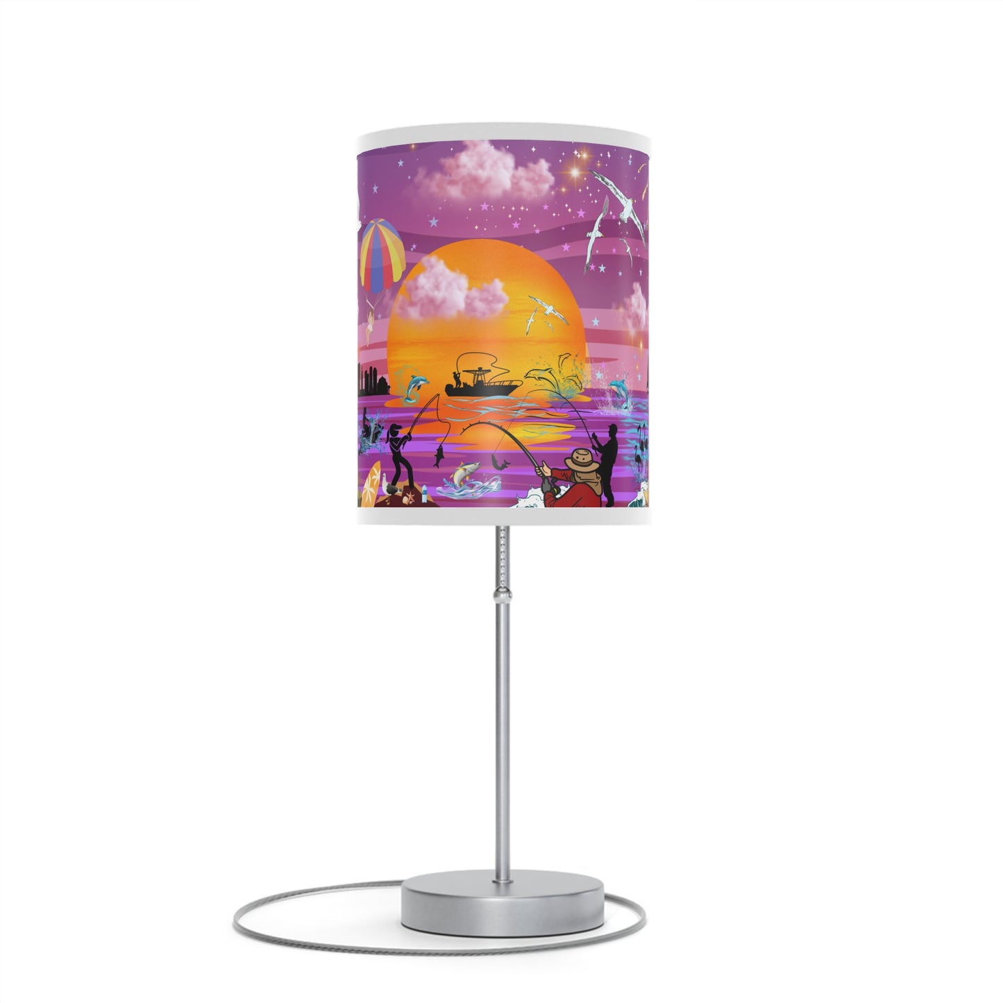 Fishing At Sunset Lamp on a Stand, US|CA plug