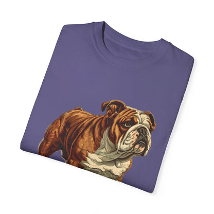 English Bulldog Dad Unisex Garment-Dyed T-shirt