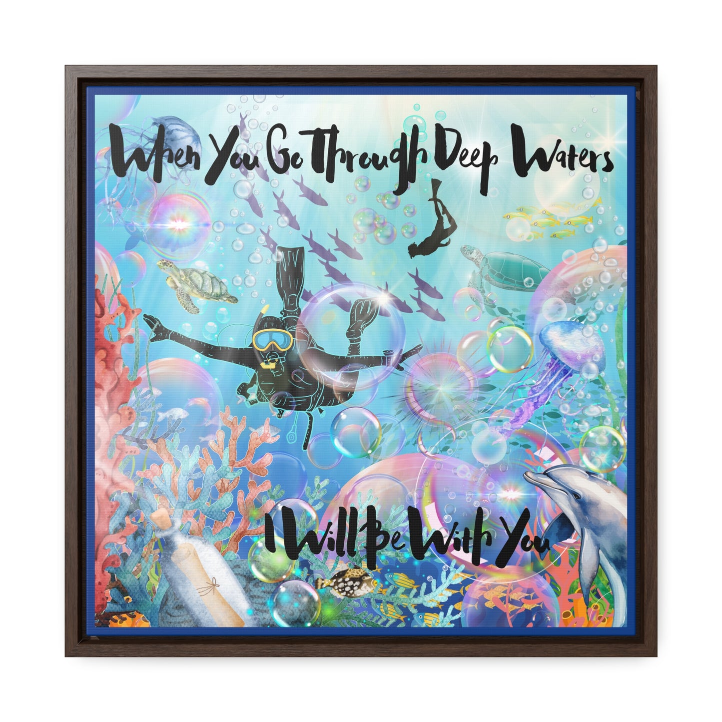 I WIll Be With You Gallery Canvas Wraps, Square Frame