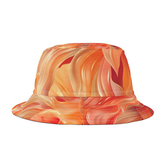 Bucket Hat (AOP) Orange Floral 2