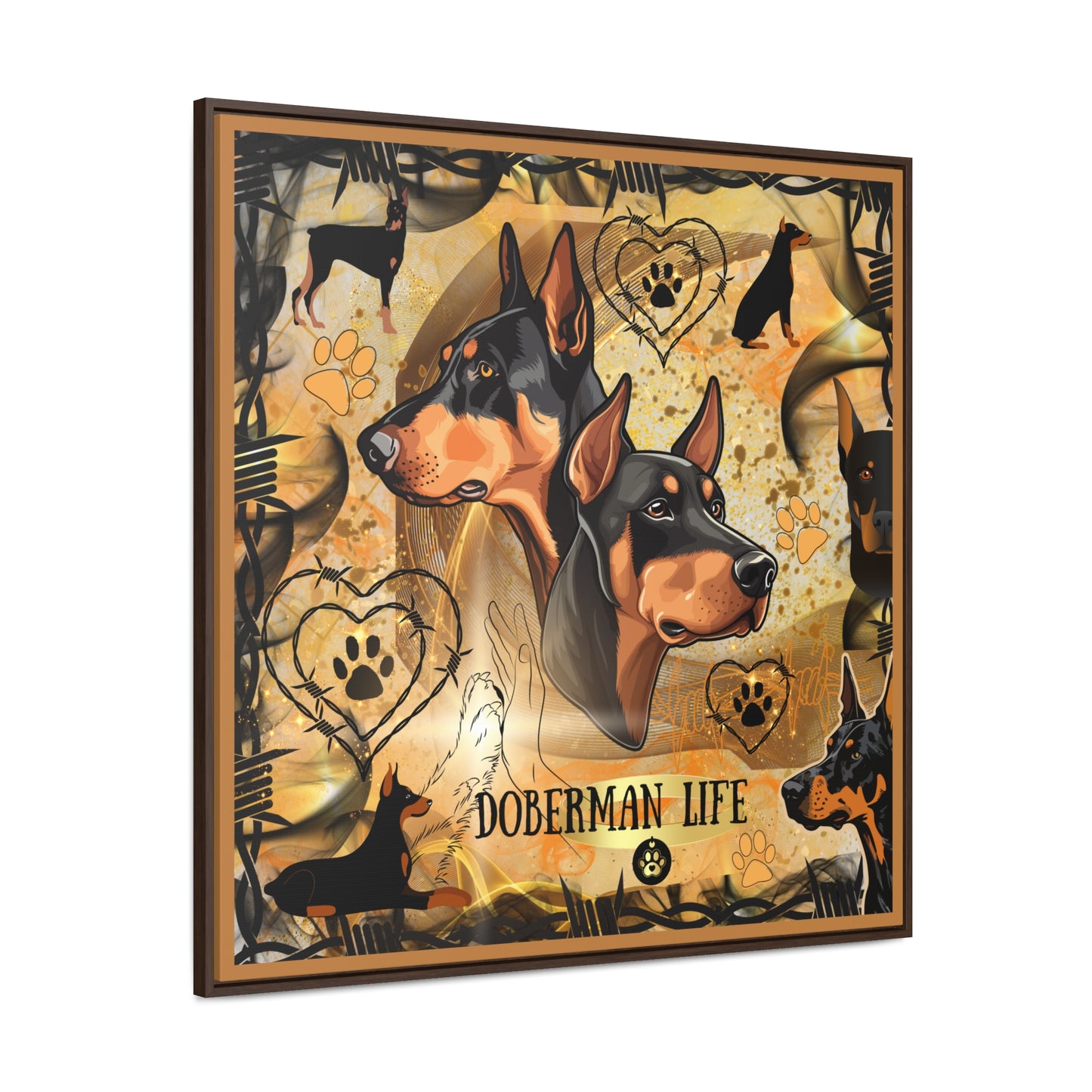 Doberman Life Canvas Wall Art