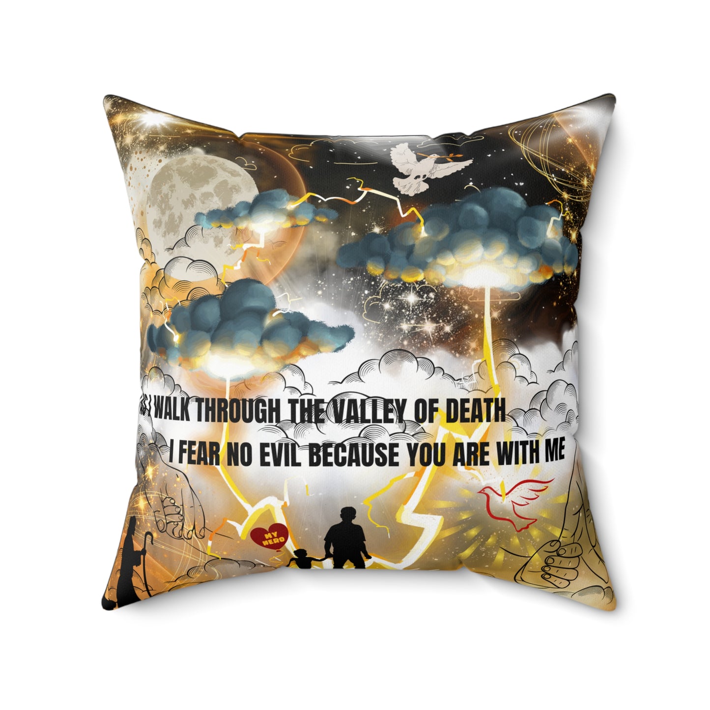 I Fear No Evil Spun Polyester Square Pillow