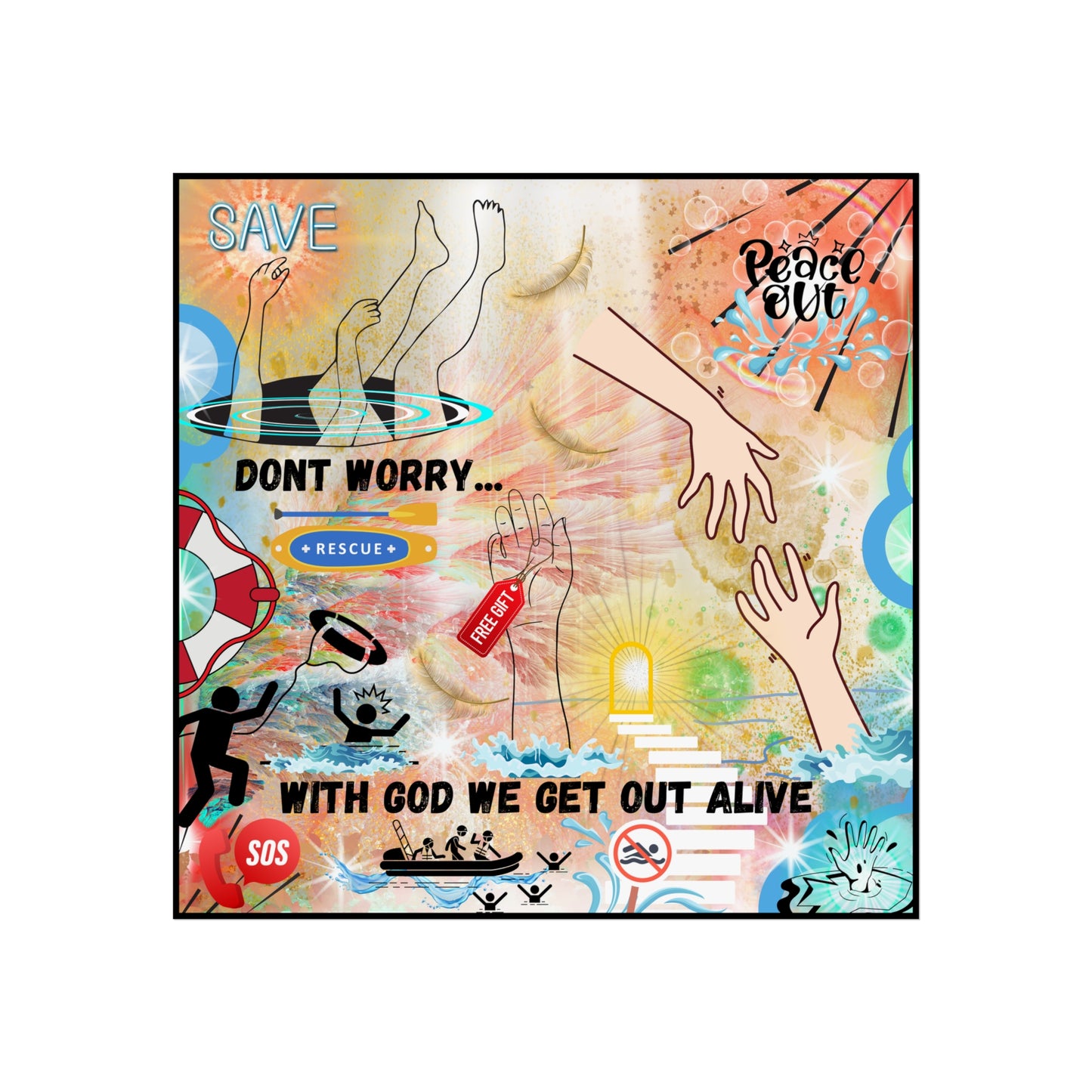 Don't Worry With God We Get Out Alive Fine Art Posters