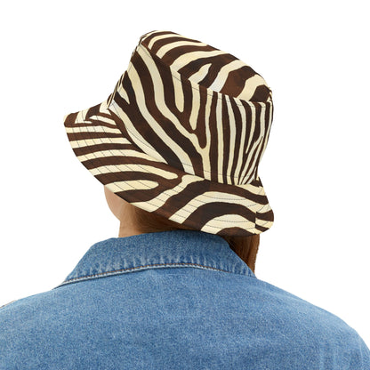 Bucket Hat (AOP) Zebra Brown