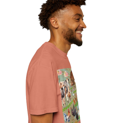 Springtime At The Barnyard Unisex Garment-Dyed T-shirt