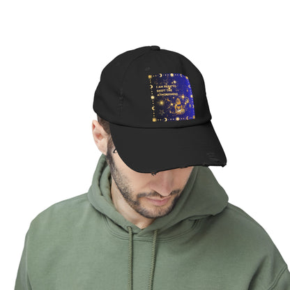 I Am Here To Shift The Atmosphere Unisex Distressed Cap