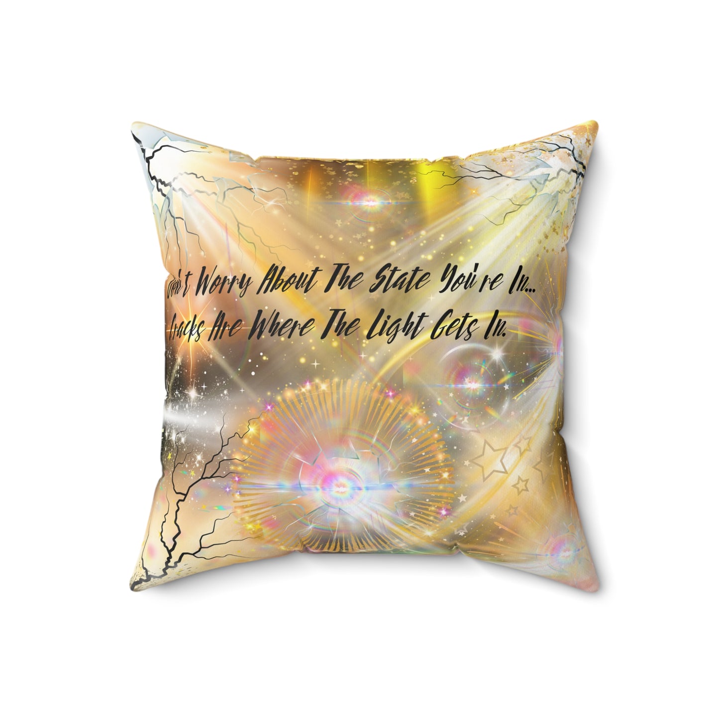 Don't Worry Spun Polyester Square Pillow