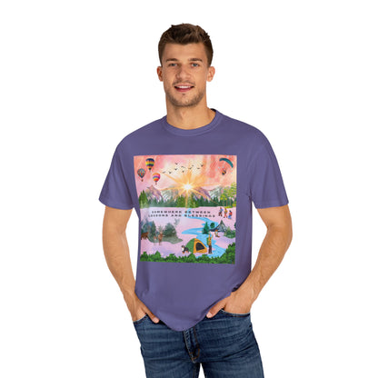 Somewhere Between Lessons And Blessings Unisex Garment-Dyed T-shirt