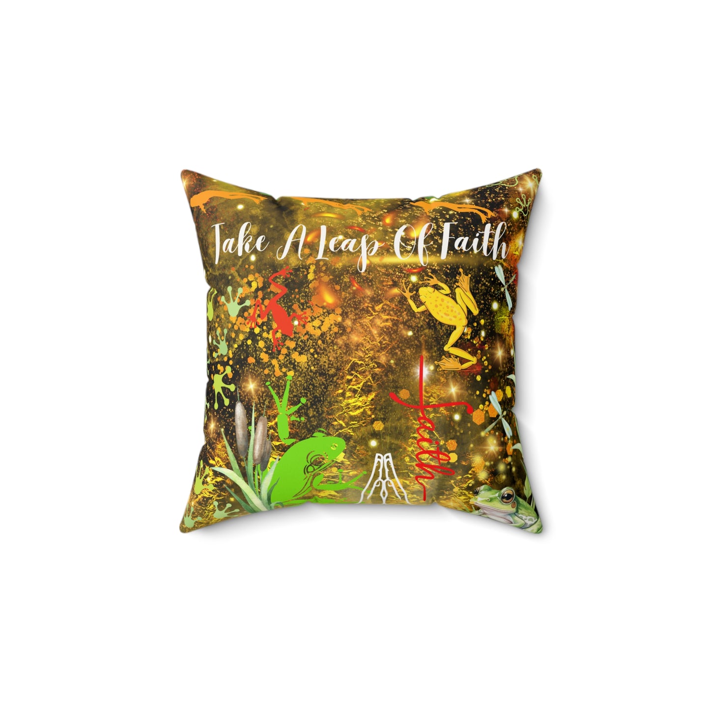 Take A Leap Of Faith Spun Polyester Square Pillow