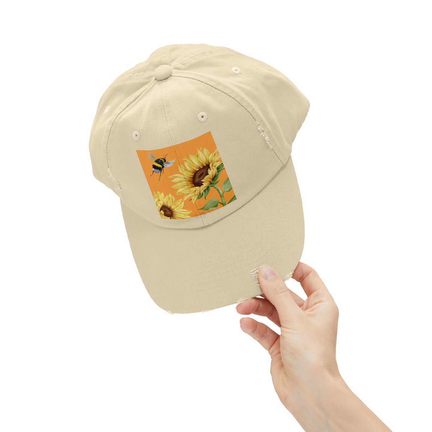 Bee Unisex Distressed Cap