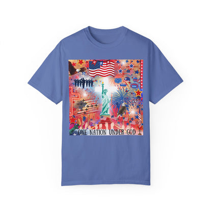 One Nation Under God Unisex Garment-Dyed T-shirt