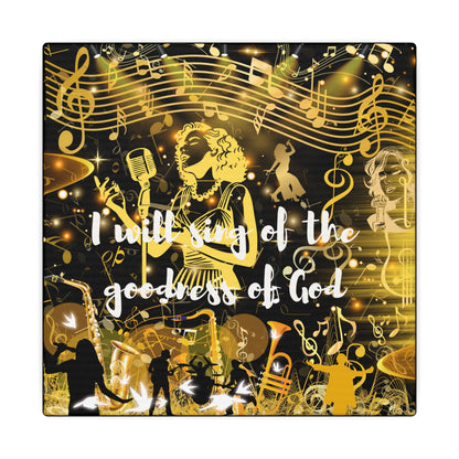 I Will Sing - Inspirational Canvas Wall Art, Music Decor, Home Office Inspiration, Gift for Musicians, Religious Gift, Wall Decoration