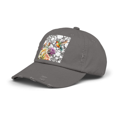 Hummingbird 2 Unisex Distressed Cap