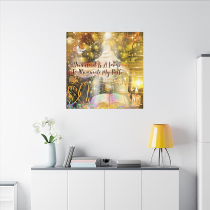 Your Word - Inspirational Wall Art, Custom Canvas Print, Home Decor, Motivational Quote, Spiritual Artwork, Wall Decor Gift